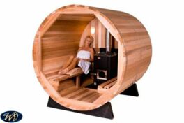 Barrel Sauna Look inside wood burner